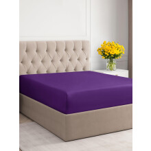 Queen Size Fitted Bed Sheet - Hotel Luxury Single Fitted Sheet Only - Fits Mattress Up To 16 - Extra Soft Wrinkle Free Breathable And Cooling