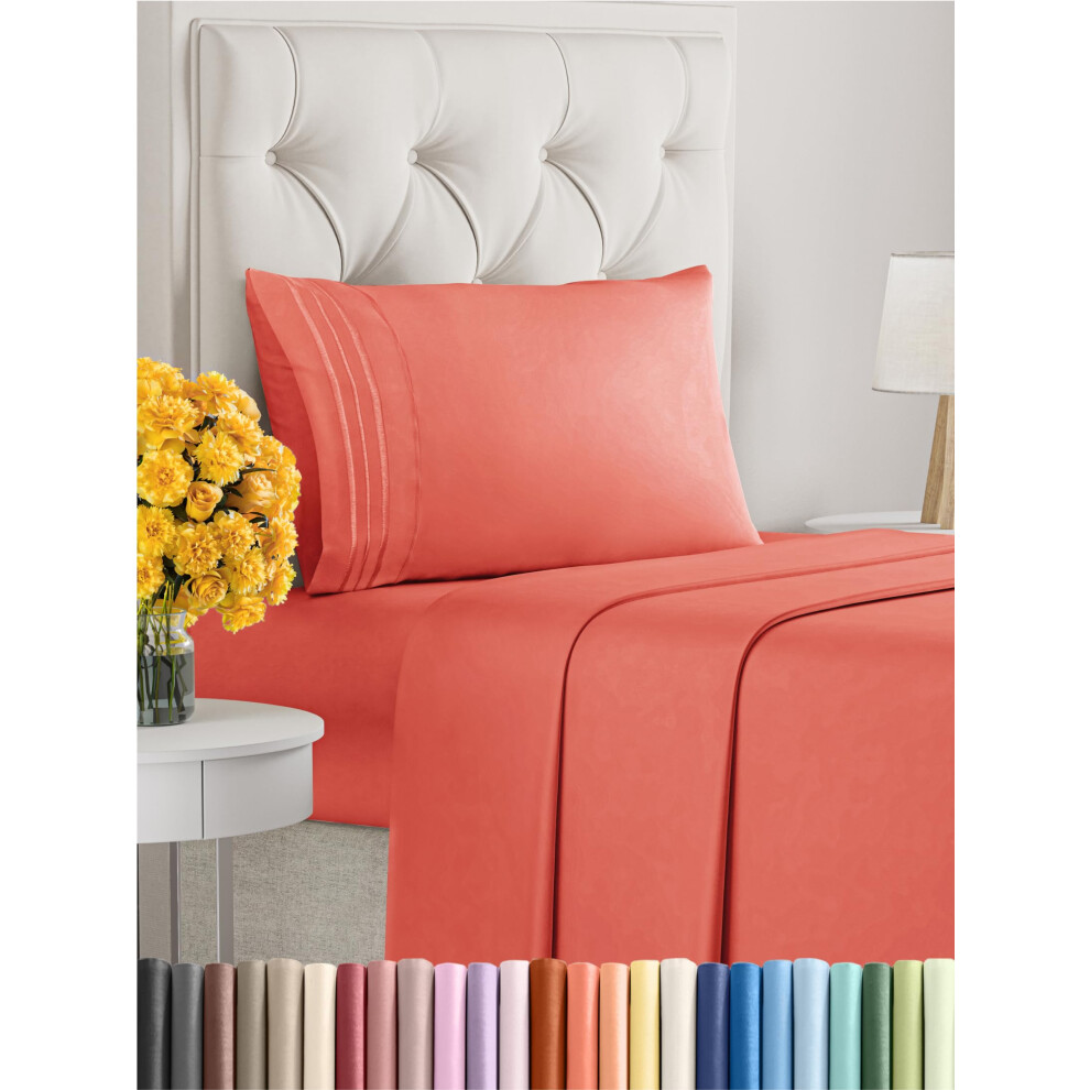 Twin XL Size 3 Piece Sheet Set - Comfy Breathable & Cooling Sheets - Hotel Luxury Bed Sheets for Women & Men - Deep Pockets  Microfiber  Extra Soft &-image-OPC-PFT2XYM-NEW