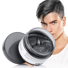 Black Hair Color Wax Instant Hairstyle Cream 4.23 oz Temporary Natural Hair Wax for Party Cosplay Halloween Daily use Date Clubbing (Black)