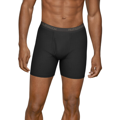 Fruit Of The Loom Fruit of the Loom boxer da uomo Micro-stretch, 4 pezzi neri, XX-Large US 1