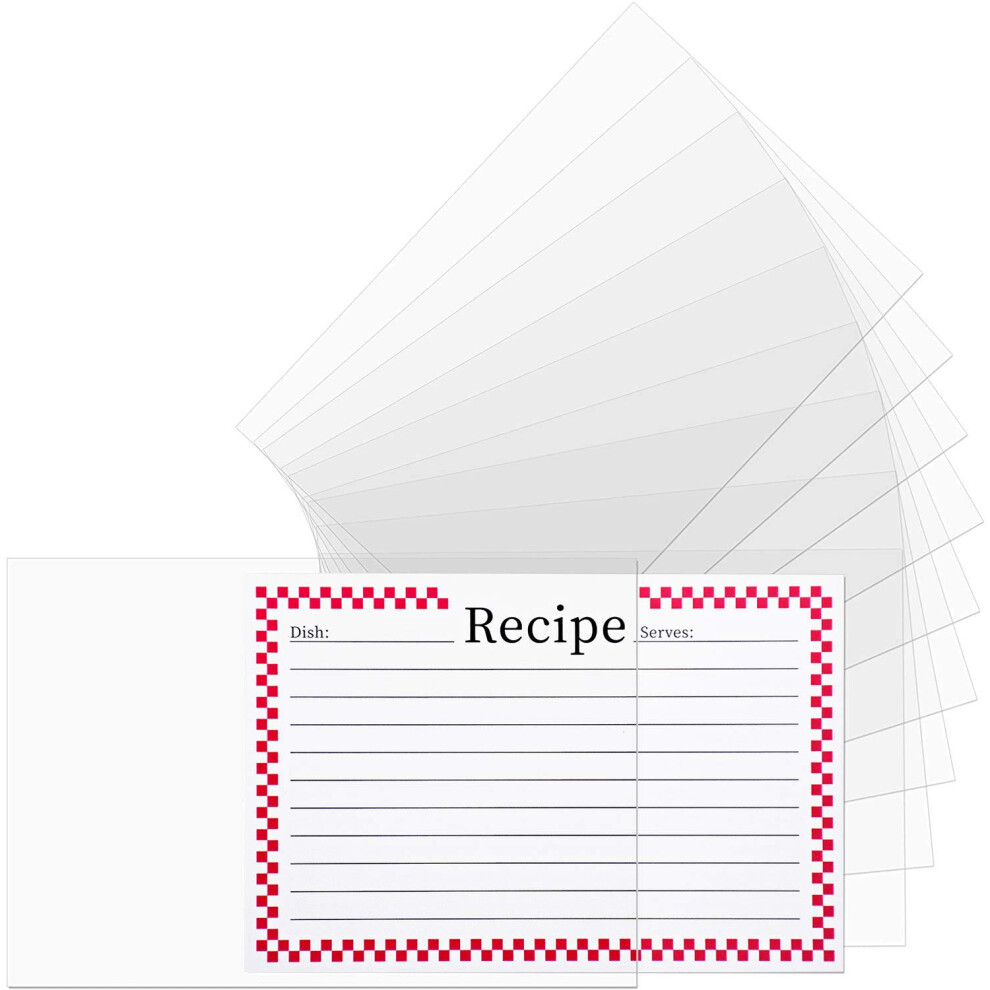 Vovoo 3X5 Recipe Card Protectors 100 Count Recipe Card Covers Index Card Sleeve