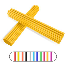 PSLER 72 PZ Pelli per raggi giallo scuro Rivestimento per raggi Copertura avvolgente Decorazione Protezione per tubi Motocross Pit Dirt Bike Aacc