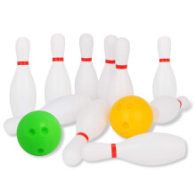 Il set da bowling per bambini Liberry include 10 birilli di plastica e 2 palline, giochi educativi per interni ed esterni per bambini, regali di