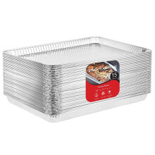 Stock Your Home Aluminum Pans Cookie Sheet Baking Pans 15 Pack Disposable Aluminum Foil Trays - Reusable and Durable Nonstick Baking Sheets - Disposab
