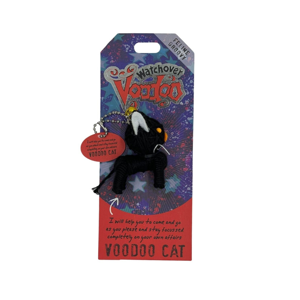 Portachiavi A Forma Di Gatto Voodoo Watchover Voodoo Da 3 Pollici - Regalo Fatto A Mano Per Portare Fortuna E Positivit Ovunque Tu Vada-image