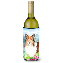 Carolines Treasures CK2522LITERK Mountain Flowers Sheltie Vinflaske Hugger kold-drik-koozies 750 ml Multicolor""""