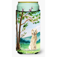 """"T?sa???? t?? Caroline CK2572TBC Under the Tree Golden Retriever Tall Boy Hugger cold-beverage-koozies ?????????""""