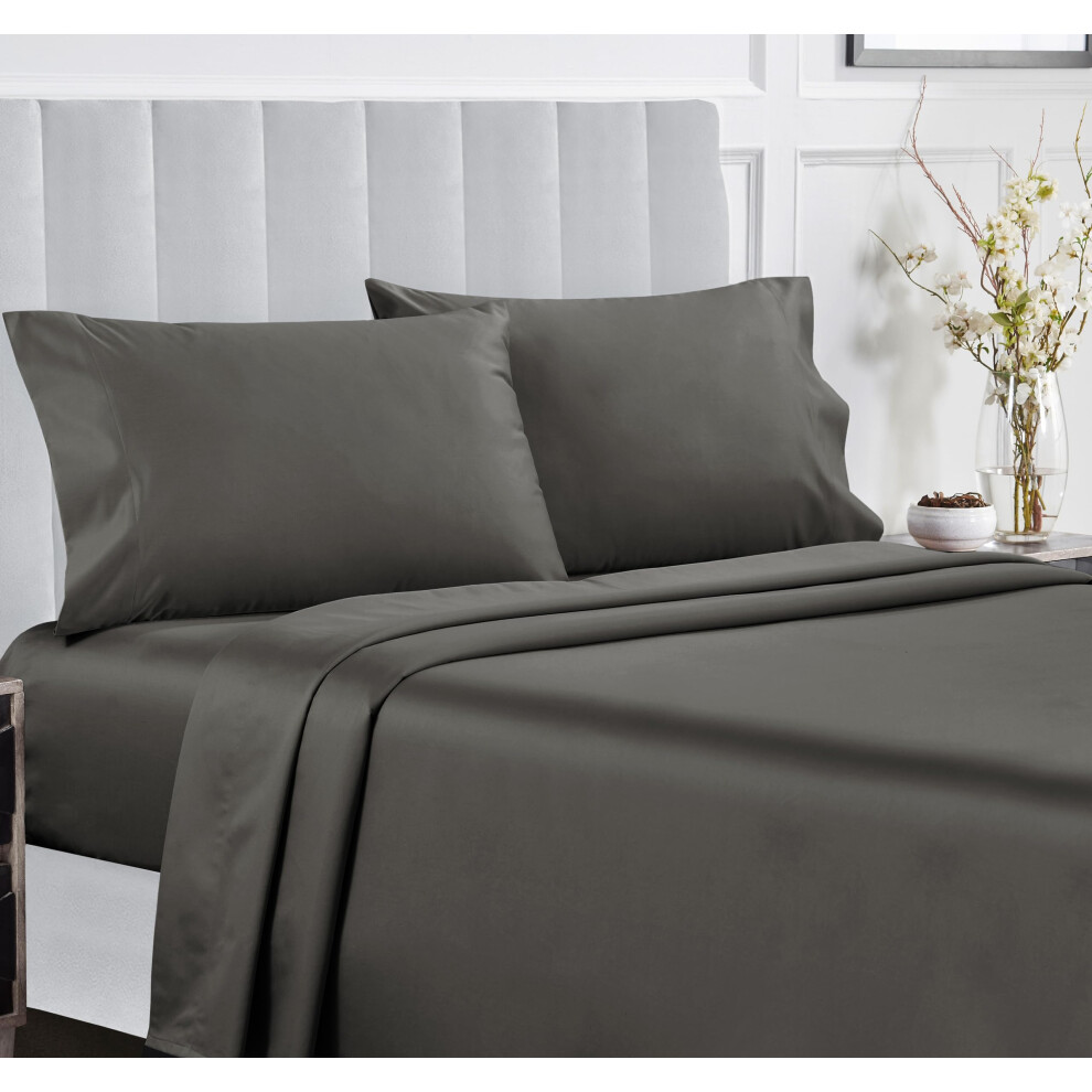California Design Den Parure de draps 100 % coton, 4 pi   ces, draps rafra   chissants et doux pour lit queen size, poches profondes, draps et taies