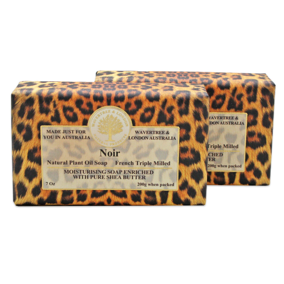 Wavertree Ja Lontoo Wavertree & London Noir (2 Bars) 7Oz Moisturizing Natural Soap Bar French -Milled And Enriched With Shea Butter