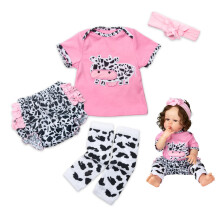 4Pcs Medylove Ropa para Muñecas Reborn Vaca Rosa para Muñeca de 20"-22"