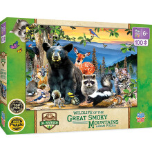 MasterPieces - 100 stukjes puzzel voor kinderen vanaf 6 jaar Wildlife of Great Smoky Mountains National Park Educatief en leuk spel Cadeau-idee voor