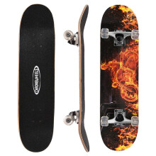ChromeWheels Skateboard Double Kick da 31 pollici, Cruiser Longboard, Deck in Acero a 8 Strati, Skateboard per Bambini e Principianti