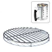 Chimney-Mate houtskoolstarter grillrooster Sous Vide schroei-accessoire Verander uw houtskoolschoorsteen in een draagbare grill Past op de meeste 7,5