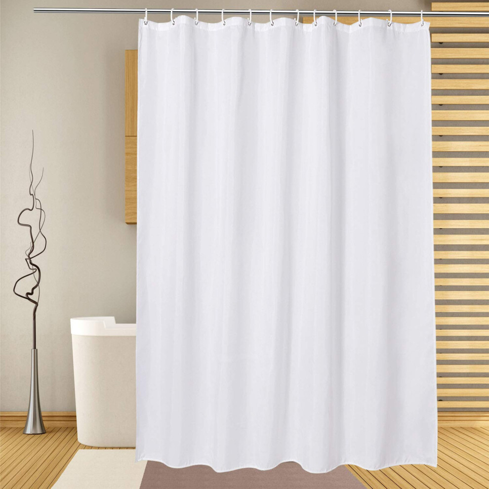 Rideau de douche EurCross Long Blanc 72 x 78 pouces Lavable en machine Tissu hydrofuge de haute qualit    pour salle de bain 78 pouces de longueur