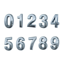 1,5-Zoll-Briefkastennummern, selbstklebende 3D-Trnummern, Dekorschild, Nummernaufkleber fr Heimwerkerarbeiten. (1,5 Zoll  10er-Pack Silber)