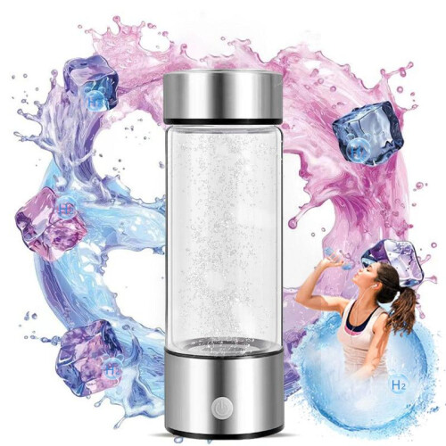 Hydrogen Water Bottle, 1 Count Hydrogen Water Generator, Water Glass Cup Rich in Hydrogen for Home School Outdoor Travel, Water Bottles