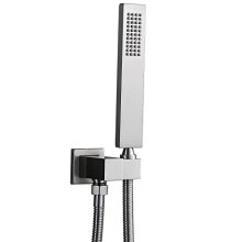Enga en laiton massif haute pression Tenue de douche a main a la main Tete carree avec alimentation reglable Connecteur de mur de murs et tuyau d