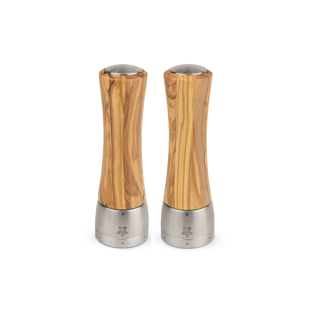 Peugeot Madras U'select Olivenholzm Hle Pfeffer- Und Salzm Hlen-Set 21 Cm-image