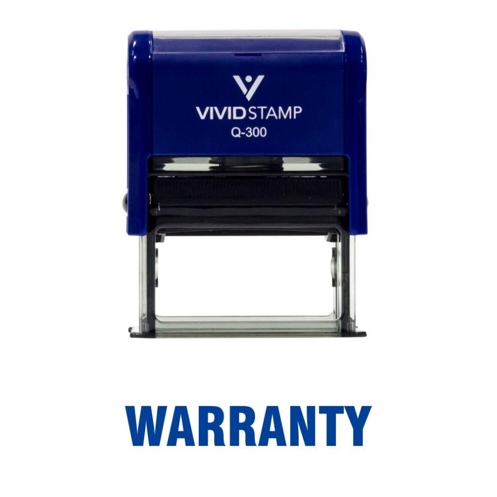 Warranty Office Self Inking Rubber Stamp Blue Ink - Large-image-OPC-PFKHMRM-NEW