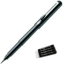 Pentel Arts Portable Pocket Brush Pen (Medium Point) 1pen 2Refills +Refill FP10 4set