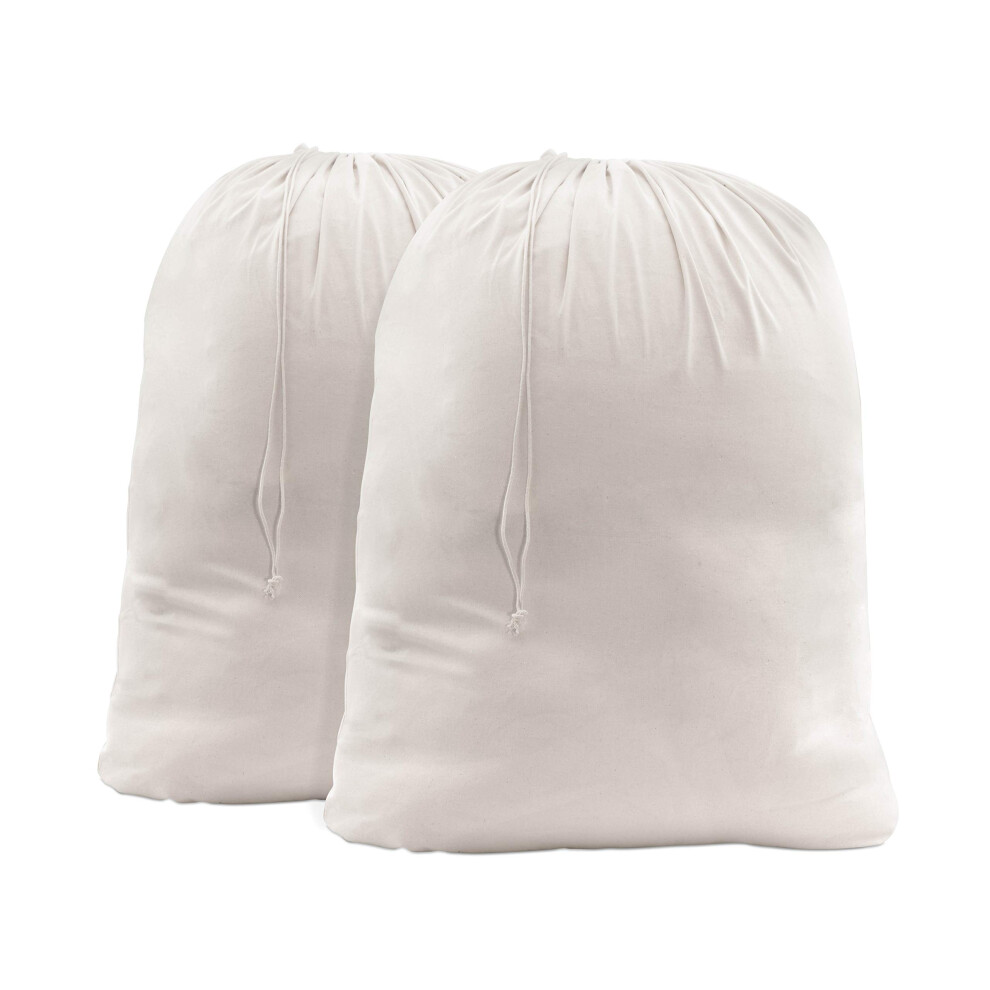 ZENPAC Sac     linge en coton beige, grand sac     linge lavable en toile avec cordon de serrage, rangement, voyage, essentiels pour la maison, 340 g