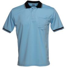 Murray Sporting Goods Kurz?rmliges Poloshirt f?r Baseball und Softball, Schiedsrichter-Shirt, Gr??e f?r Brustschutz, Hellblau, Gr??e M