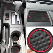 Auovo Anti Dust Mats for Frontier Crew Cab 2005-2020 Xterra Accessories 2005-2015 Custom Fit Door Pocket Liners Cup Holder Pads Console Mats (24p