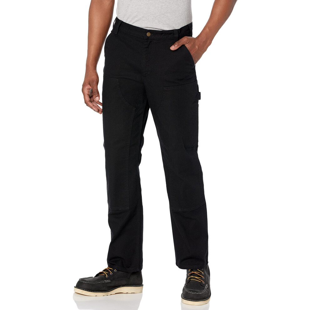 Carhartt Mens Rugged Flex Relaxed Fit Duck Double-Front Utility Work Pant44W x 32LBlack