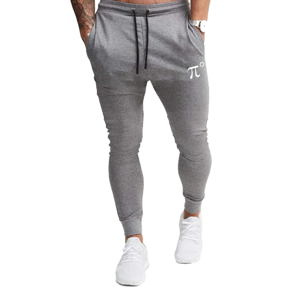Pantalon de jogging slim pour homme PIDOgYM, pantalon de surv?tement fusel? pour entra?nement, course ? pied, avec bas ?lastique, gris