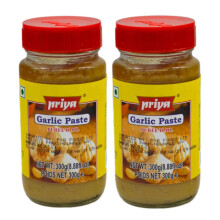 Priya Garlic & Ginger Paste 300g (Pack of 2) |  Authentic Indian Cooking Paste | Ready-to-Use | Fresh, Flavorful & Convenient
