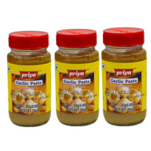 Priya Garlic & Ginger Paste 300g (Pack of 3) | Authentic Indian Cooking Paste | Ready-to-Use | Fresh, Flavorful & Convenient