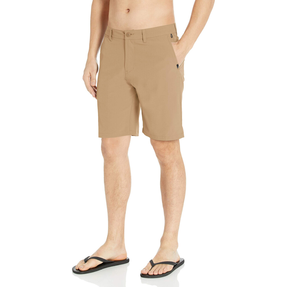 Quiksilver Men's Union Amphibian Hybrid 20 INCH Outseam Water Friendly Short  Plage Solid  30