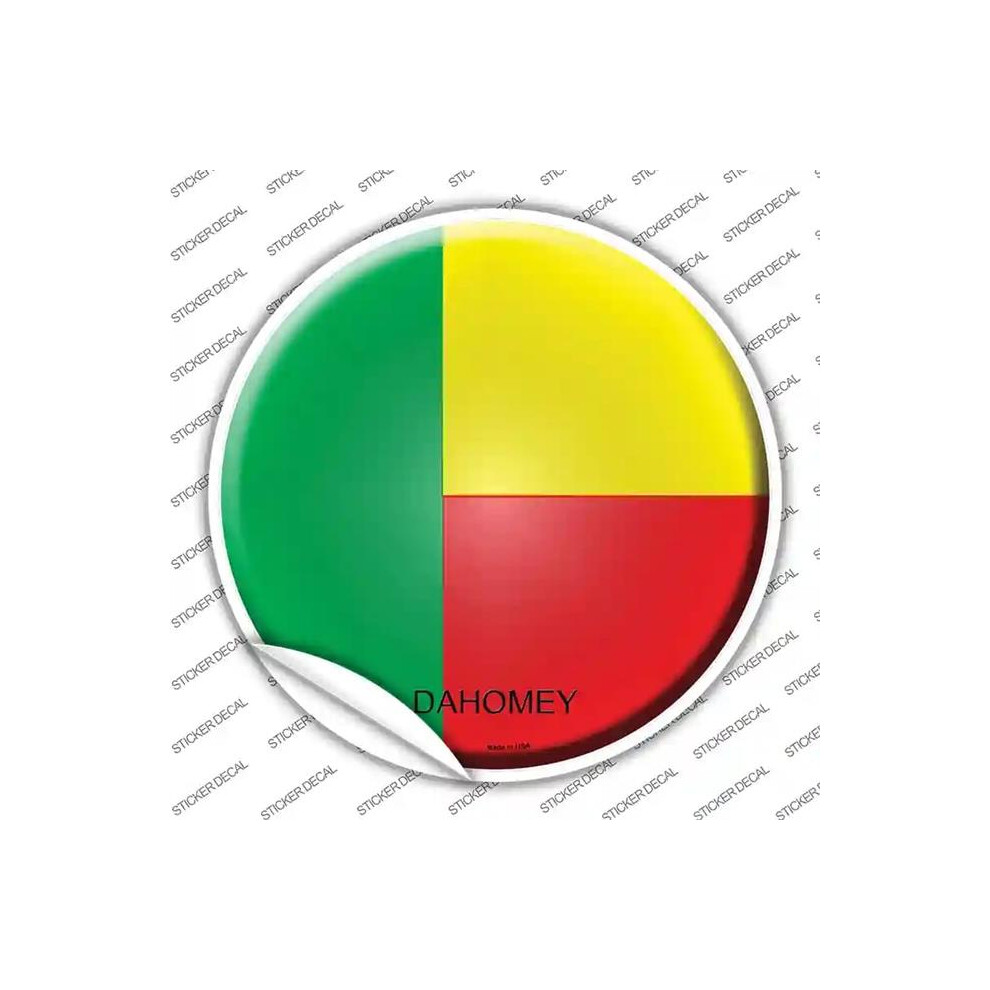 Smart Blonde C-251S-L Dahomey Country Novelty Circle Sticker Decal - Large 727897994440