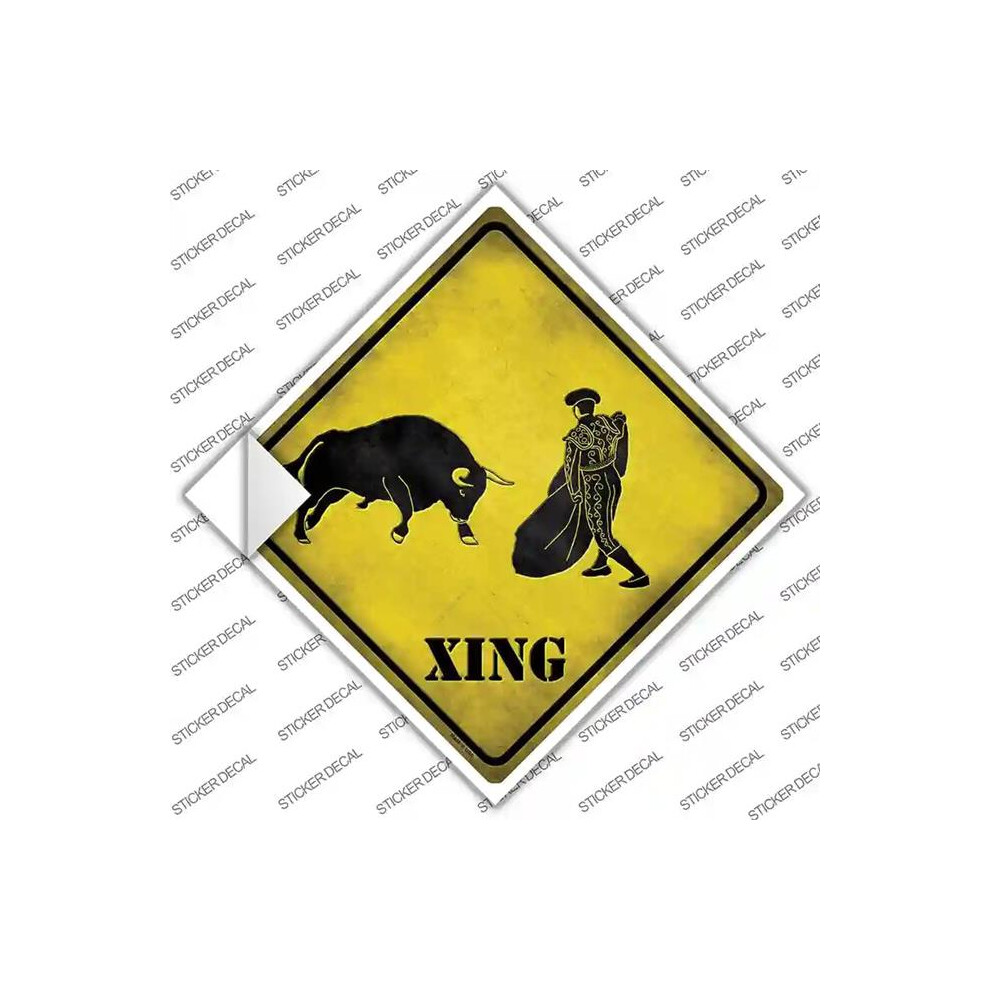 Smart Blonde Cx-136S-S Bullfight Xing Novelty Diamond Sticker Decal - Small 727897996376