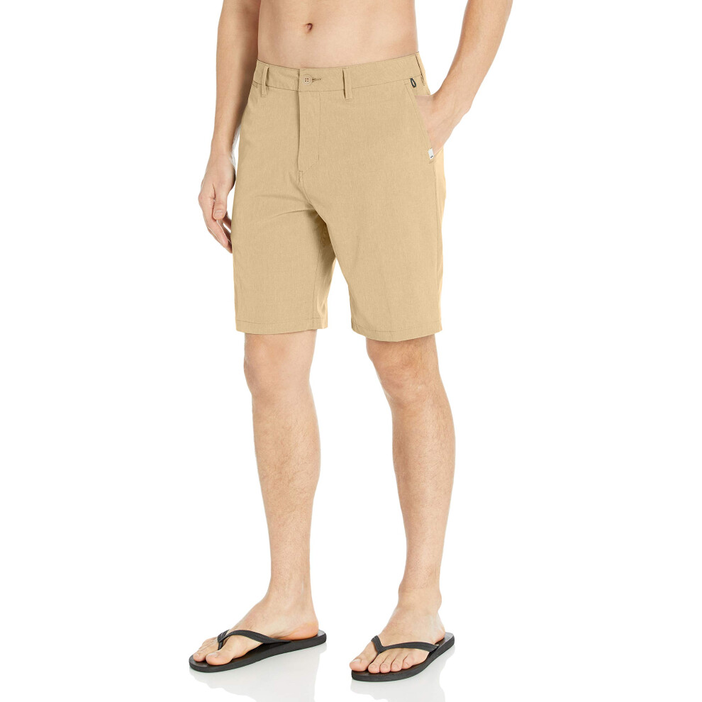 Quiksilver Men's Union Amphibian Hybrid 20 Inch Outseam Water Friendly Short  Plage Heather  30