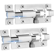Inbof 2 pack verrouillage de glissiere verrouille de baril premium verrouillage de porte epaispe le verrou de verrouillage de verrou de verrou de