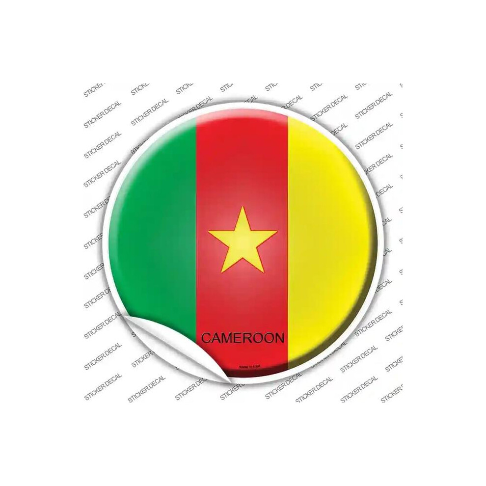 Smart Blonde C-222S-S Cameroon Country Novelty Circle Sticker Decal - Small 727897999261