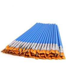 DECYOOL 60 stk. Paint Brush Set Kids Nylon Fladt H?r Lille Olie Akvarel Kunstner Malers?t Bulk til akrylmaling