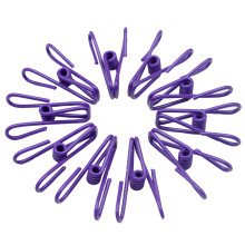 Pachet de 30 de cleme de srma de o?el de 2 inci Suporturi de cleme de srma de o?el (violet 30 buc)