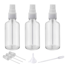Hydior 2 oz klare glas sprayflasker til ?teriske olier Lille sprayflaske med plastspr?jte - s?t med 3
