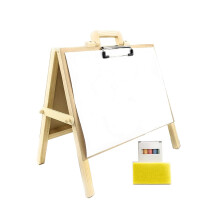 Matty's Toy Stop 2-in-1 Mini Mesatop Esels cu clip ?i accesorii de hrtie de tabla neagra