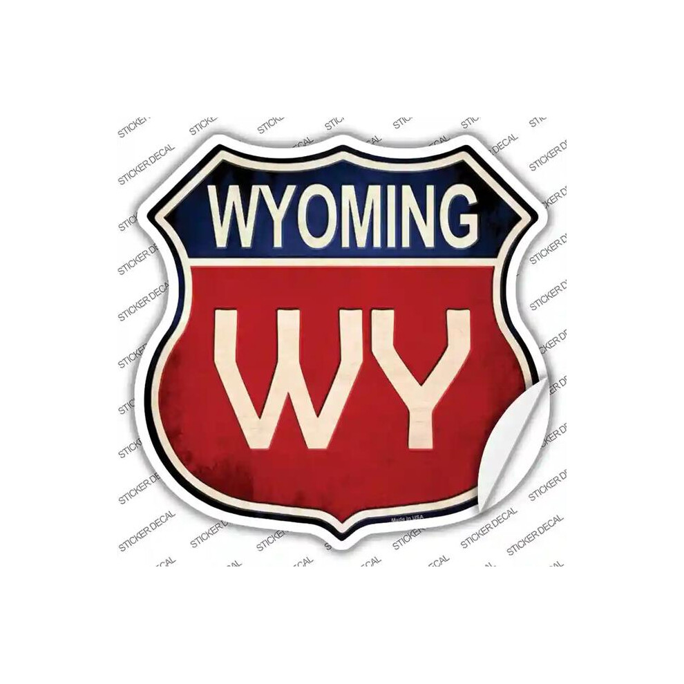Smart Blonde Hs-545S-S Wyoming Novelty Highway Shield Sticker Decal - Small 731997823654