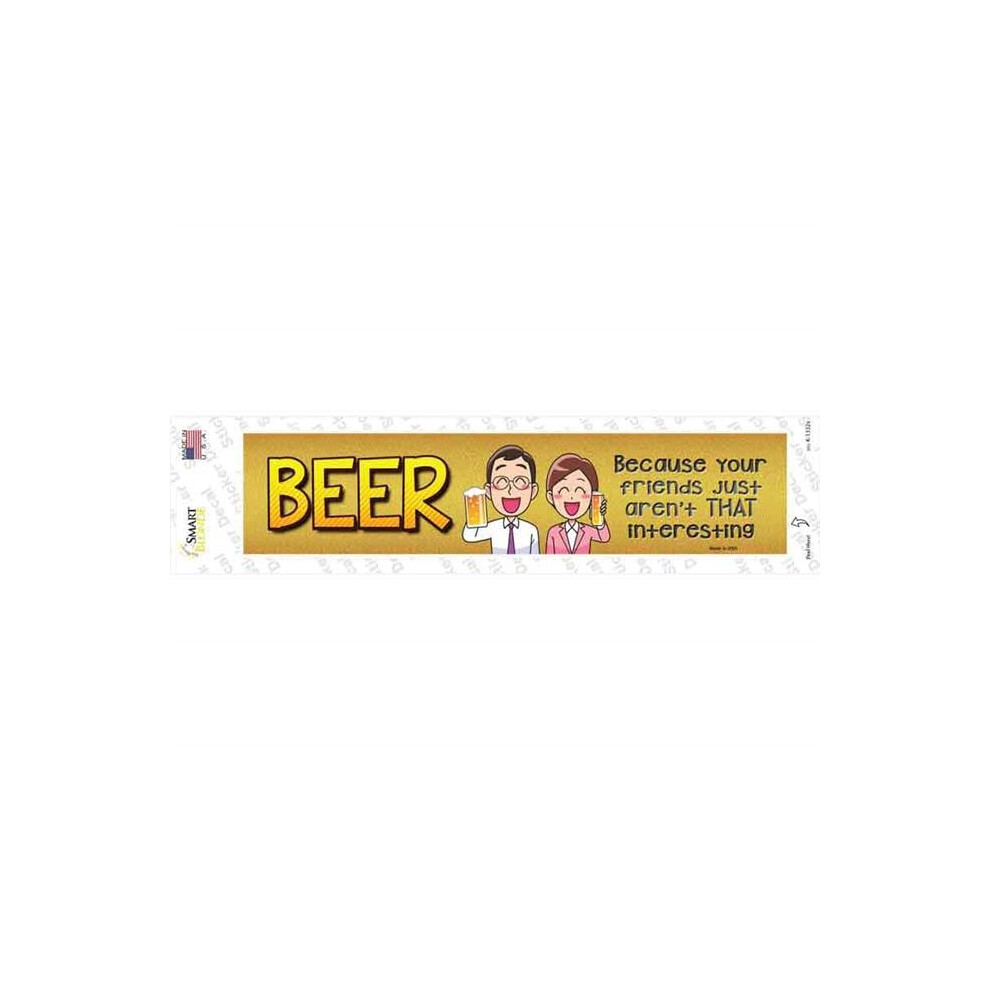 Smart Blonde K-1332S-M Beer Novelty Narrow Sticker Decal - Medium 731997825153
