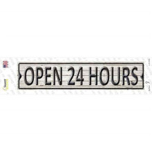Smart Blonde K-1339s-M Open 24 Hours Novelty Narrow Sticker Decal - Medium