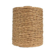 Hilo de rafia de algod   n natural marr   n para tejer a crochet sombreros de verano