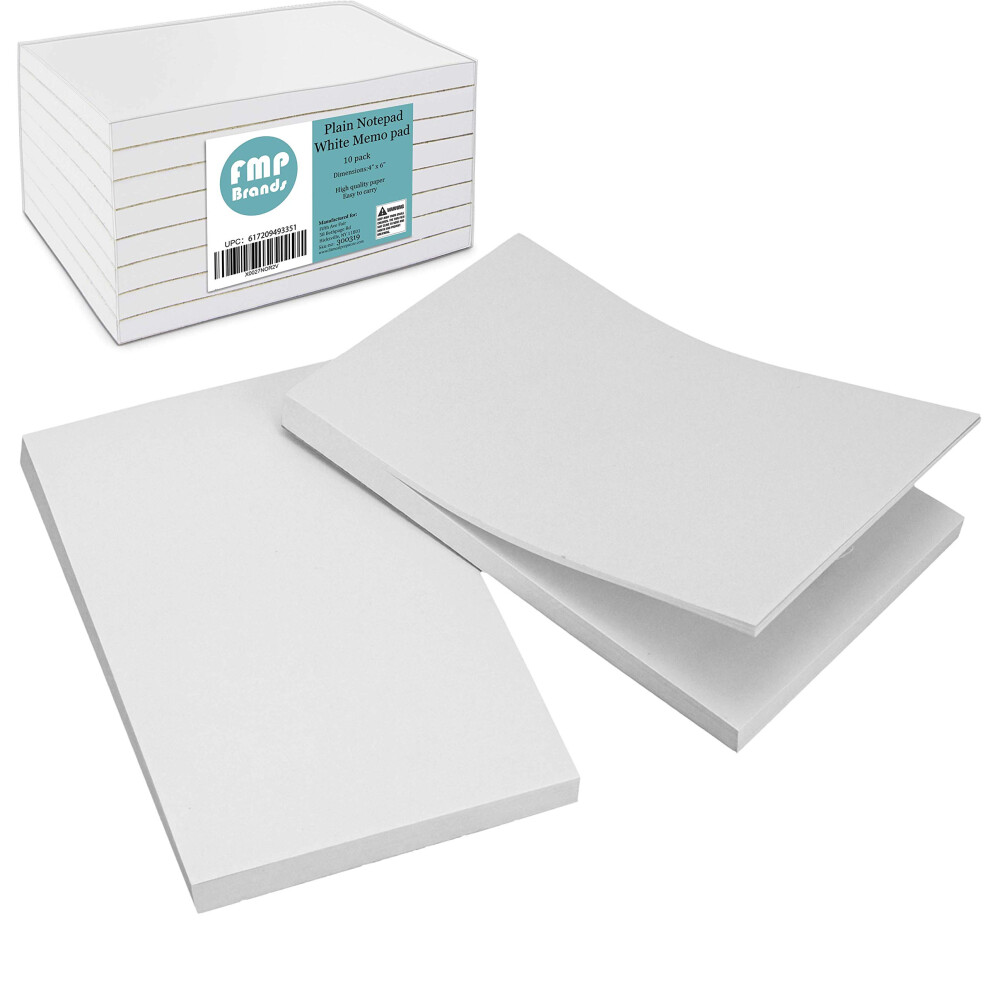 Bloc-Notes Fmp Brands (Lot De 10) De 100 Feuilles De Papier (10 X 15 Cm), Bloc-Notes, Carnet De Notes, Liste De Courses, Carnet De Restaurant, Ca-image