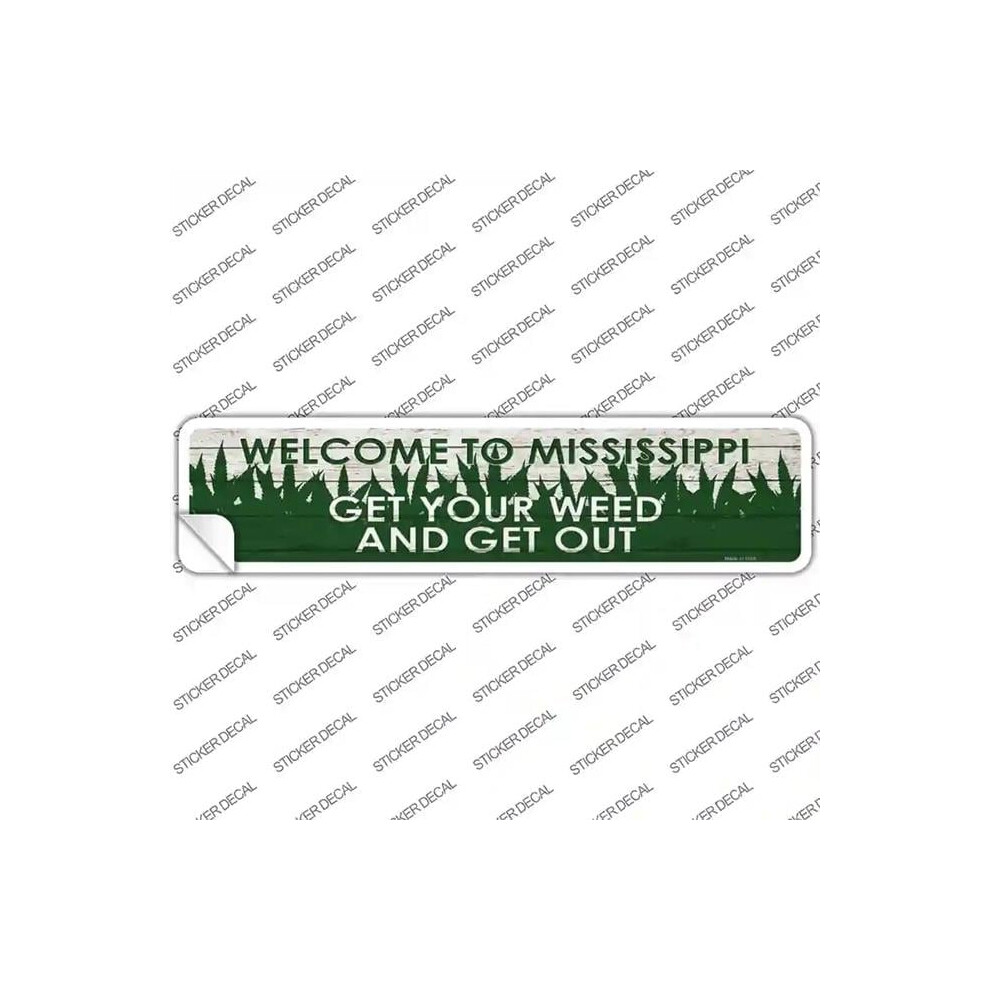 Smart Blonde K-1576S-L Mississippi Weed Novelty Narrow Sticker Decal - Large 731997917650