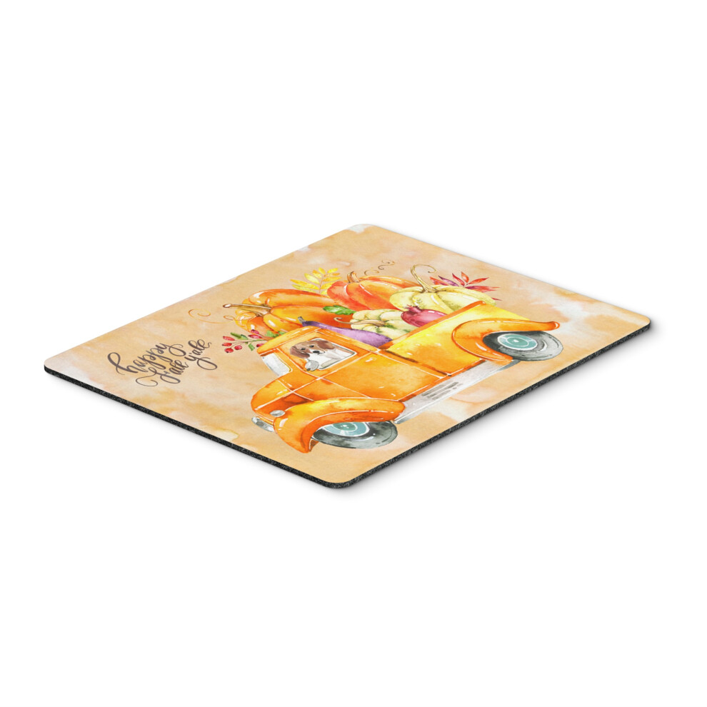 Tapis de souris ou dessous de plat       Fall Harvest Beagle