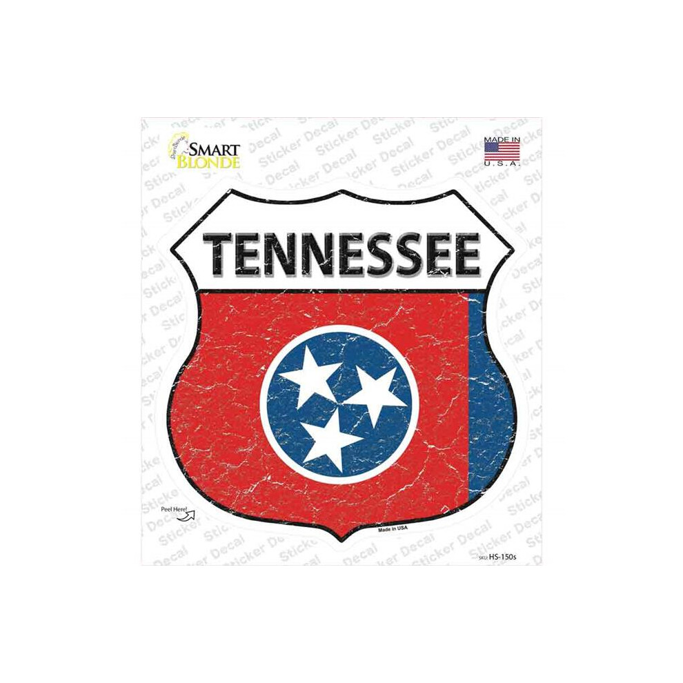 Smart Blonde Hs-150S-M Tennessee Flag Novelty Highway Shield Sticker Decal - Medium 731997827843