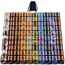 AUSTOR 100 Pcs Set de Dados de 6 Caras 10 Dados de Dos Tonos con Pips Dorados